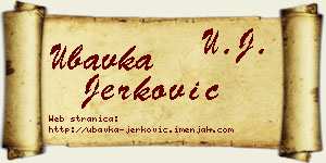 Ubavka Jerković vizit kartica